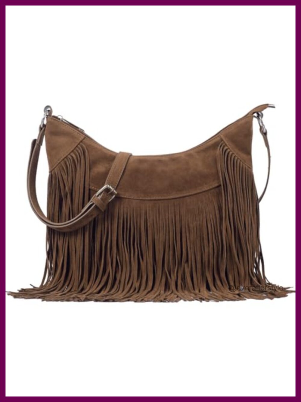 Fringe Hobo Crossbody Bag Suede Purse Boho Western Style